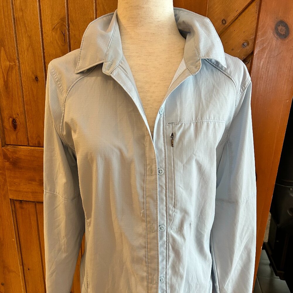 EUC Columbia XL UPF  LongSleeve Omni Shade Sun protection Zip Pockets Gorpcore